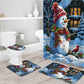 JUEGO 4 EN 1 NAVIDEÑO CON ALFOMBRA ANTIDESLIZANTE. PARA TAPA DE INODORO , TAPETE DE BAÑO BONITO Y BONITA CORTINA DE DUCHA IMPREMEABLE PAPA NOEL