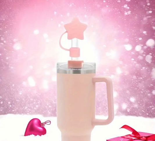 Protector de cañita estrella rosada Navidad