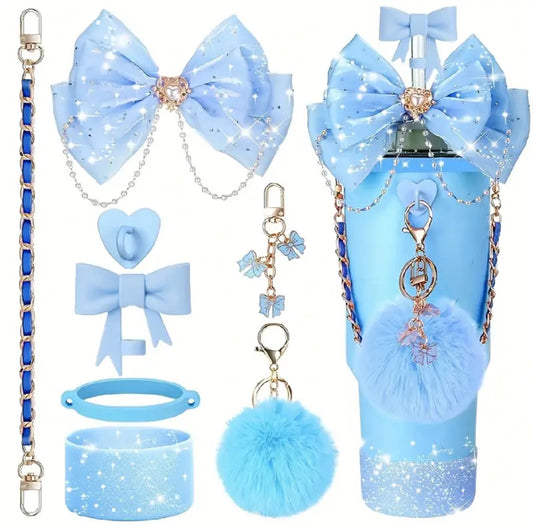 Set de accesorios  - Protectores // Celeste // 8 pc //