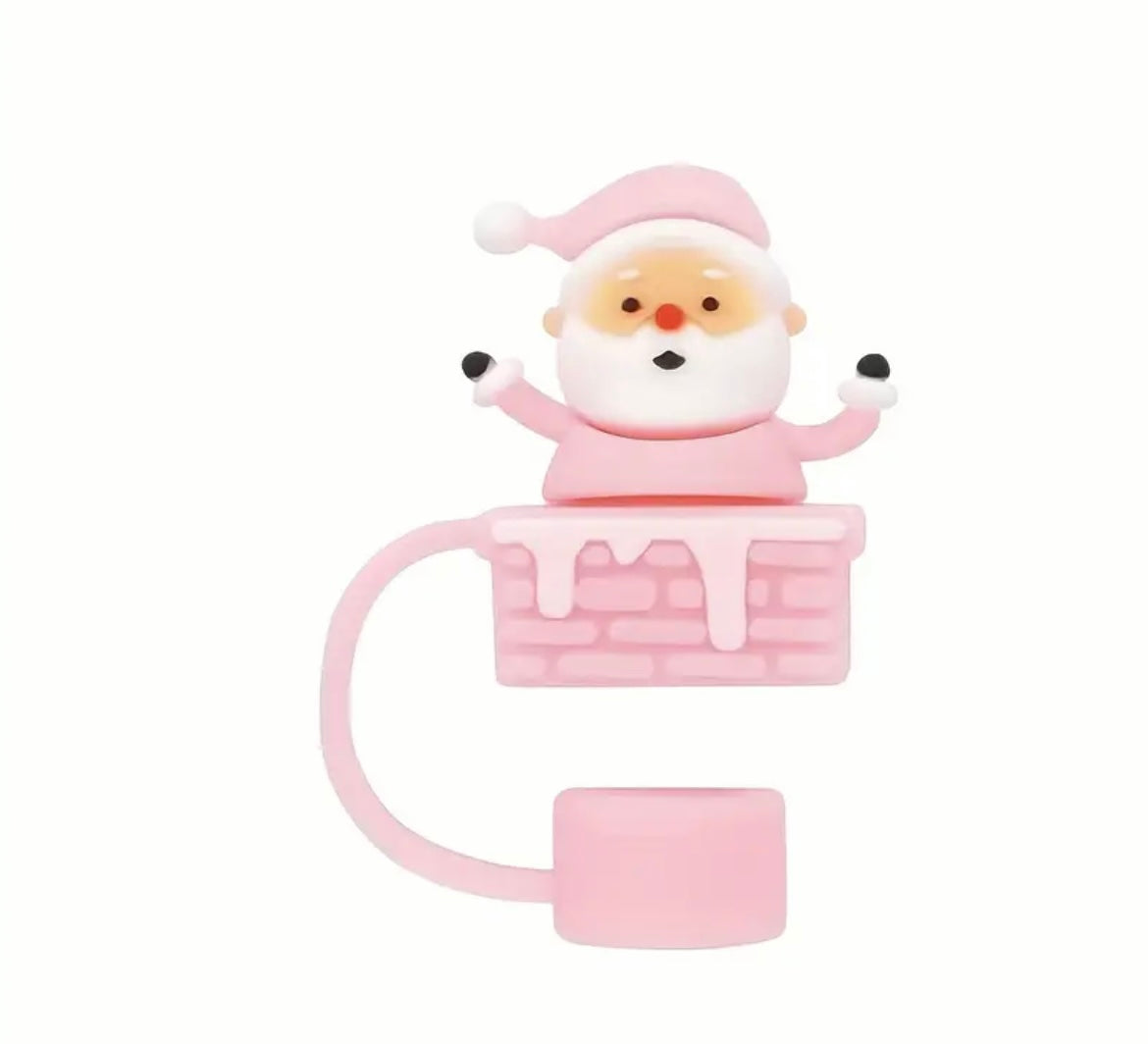 Protector de cañita Papá Noel rosado