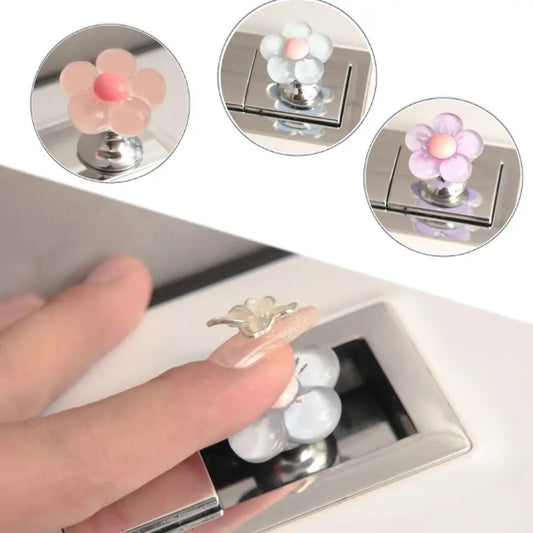 Botón de inodoro en forma de flor