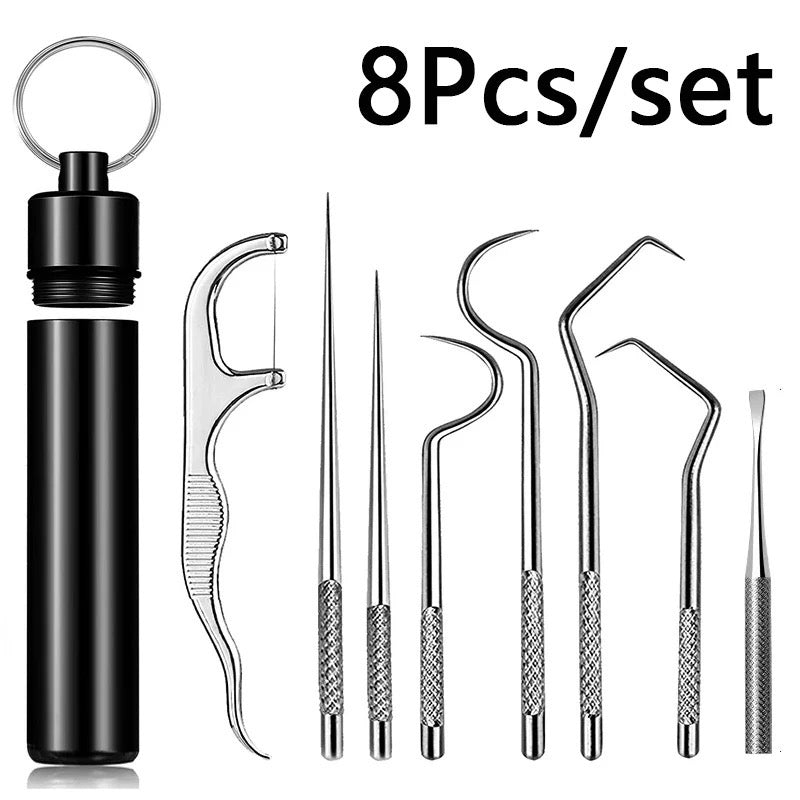 Kit de limpieza hilo dental de Metal  ( 8 pc)
