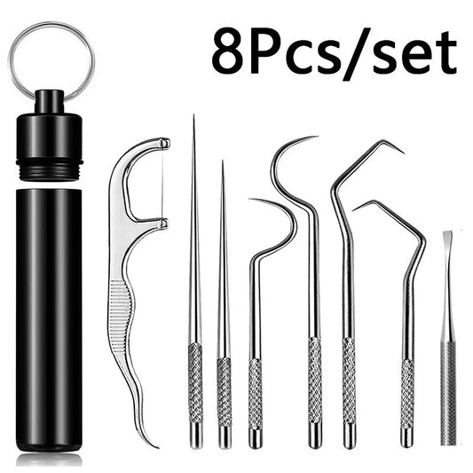Kit de limpieza hilo dental de Metal  ( 8 pc)