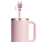 Protector de cañita reno rosado Navidad