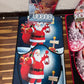 JUEGO 4 EN 1 NAVIDEÑO CON ALFOMBRA ANTIDESLIZANTE. PARA TAPA DE INODORO , TAPETE DE BAÑO BONITO Y BONITA CORTINA DE DUCHA IMPREMEABLE PAPA NOEL