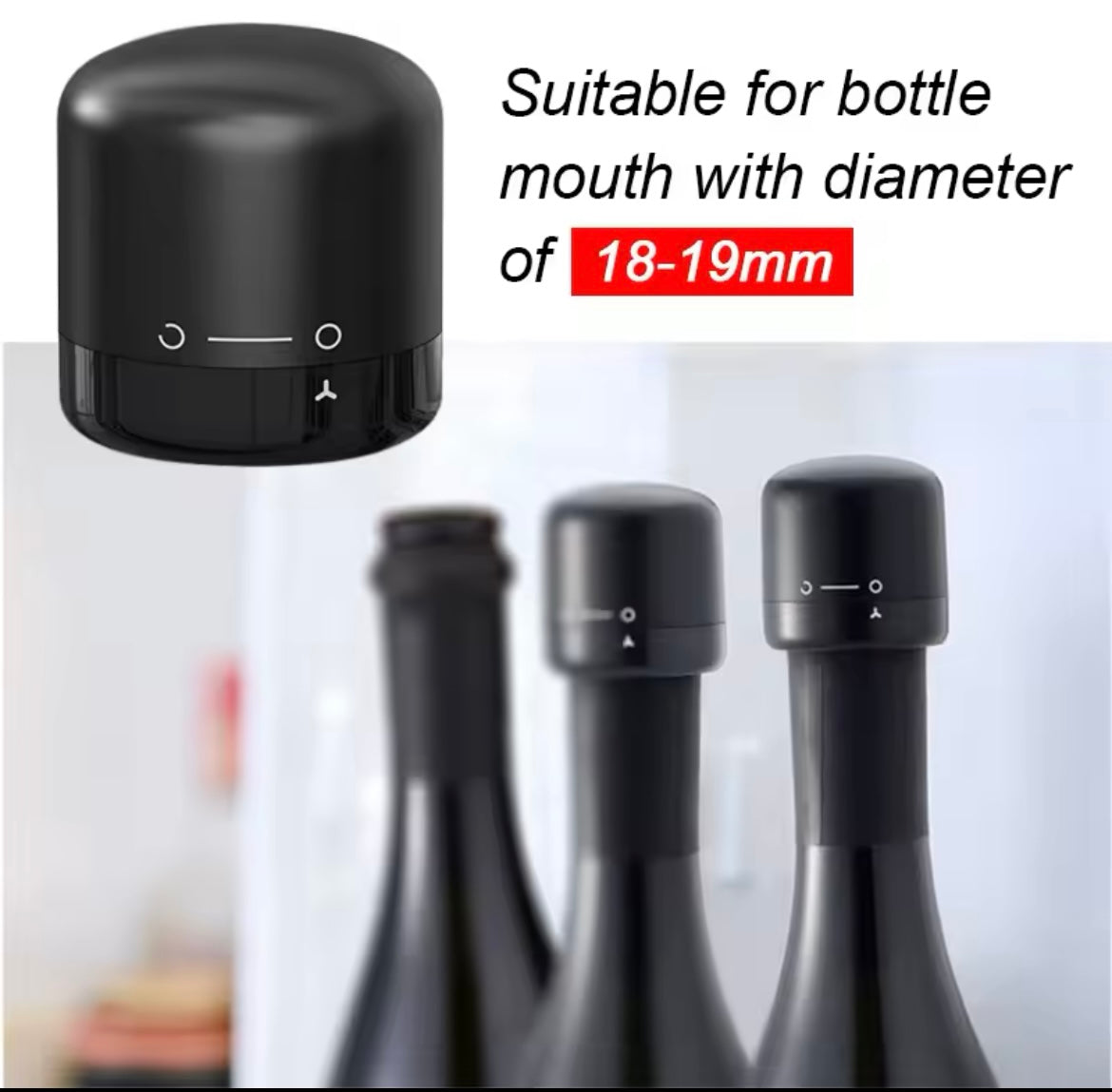 Tapon de botella al vacío