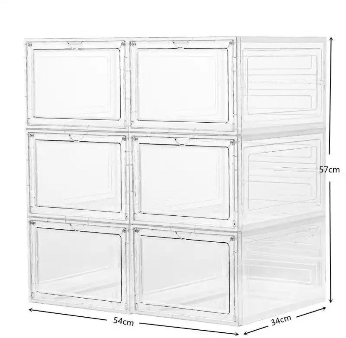 Caja  o zapatera transparente