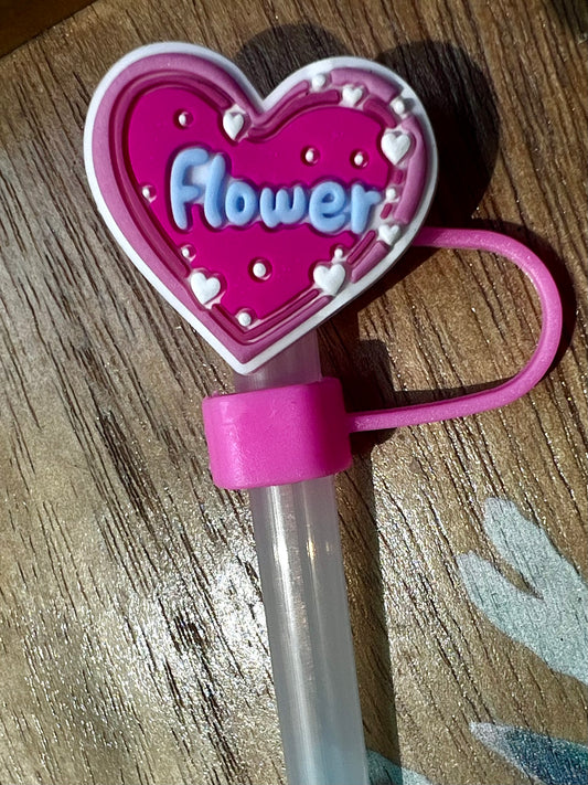 Protector de cañita corazón  flower