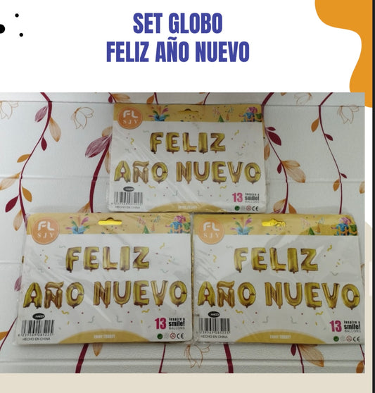 Set de globo feliz Año Nuevo