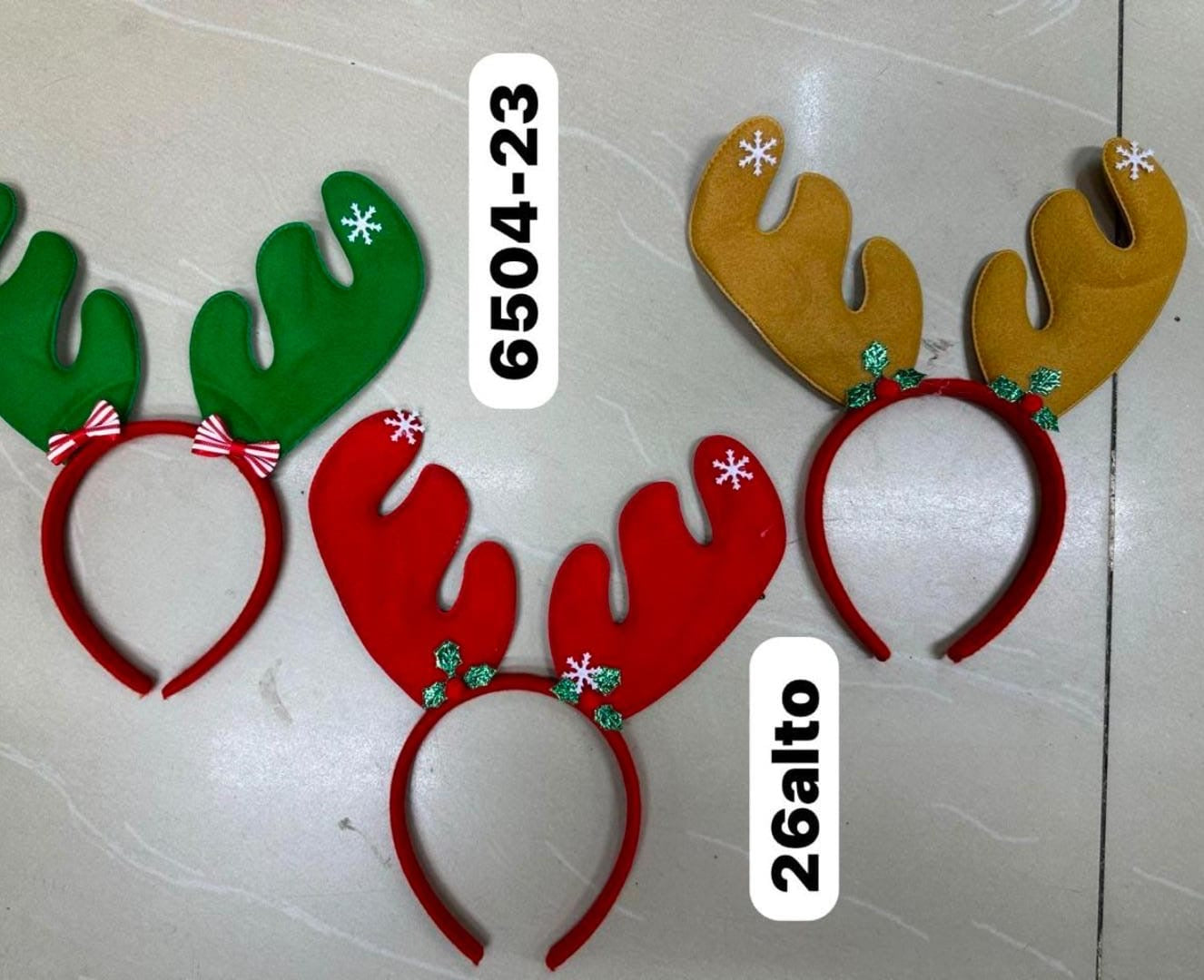 VINCHA NAVIDEÑA RENO (12 pc )