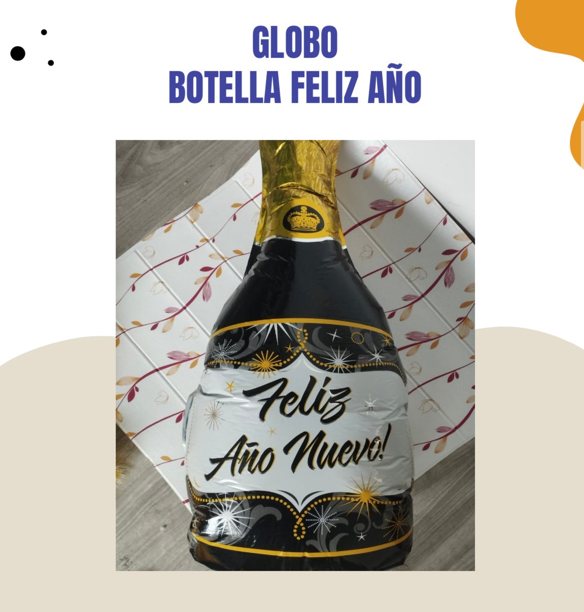Globo botella Feliz Año