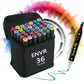 SET PLUMONES LETTERING ARTÍSTICO DE DOBLE PUNTA PACK DE 36