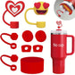 Set protectores carita feliz / Red / 9 pc /30 0nz - 40 onz