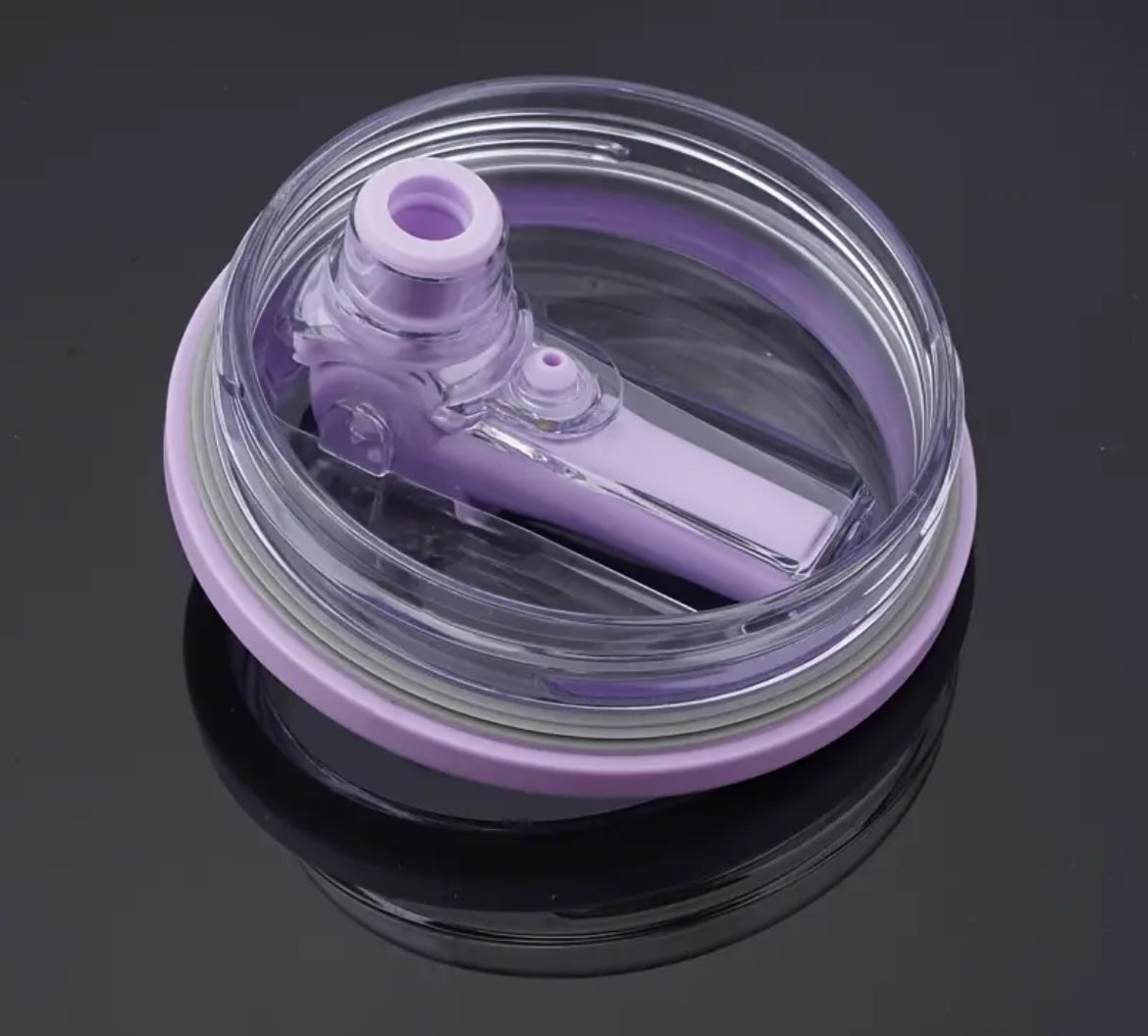 Tapa antiderrame Acrílica - lavanda - morada  40 onz + sorbete
