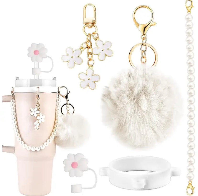 Set de 5 pc // Pom-Pom // Blanco marfil //