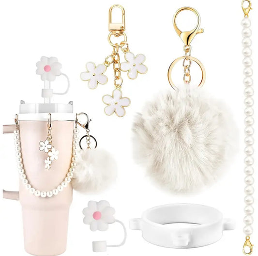 Set de 5 pc // Pom-Pom // Blanco marfil //