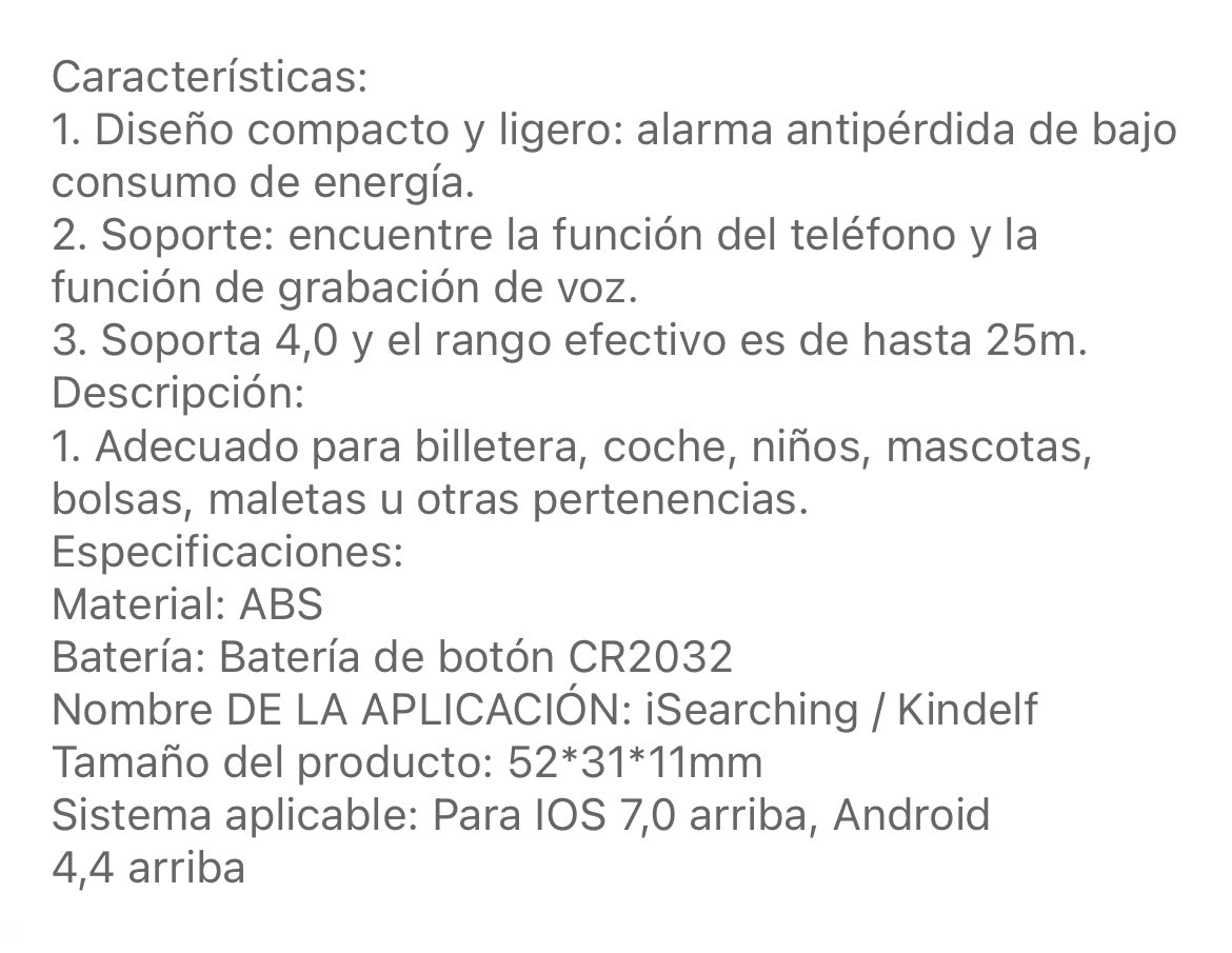 Mini GPS con Bluetooth 5,0 ( 25 metros de distancia )