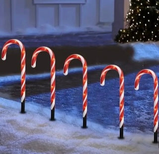 Set de 5 bastones navideños solar