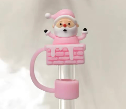 Protector de cañita Papá Noel rosado