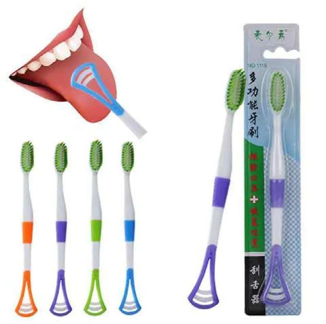 Cepillo de diente 2 en 1  ( set de 4 pc )