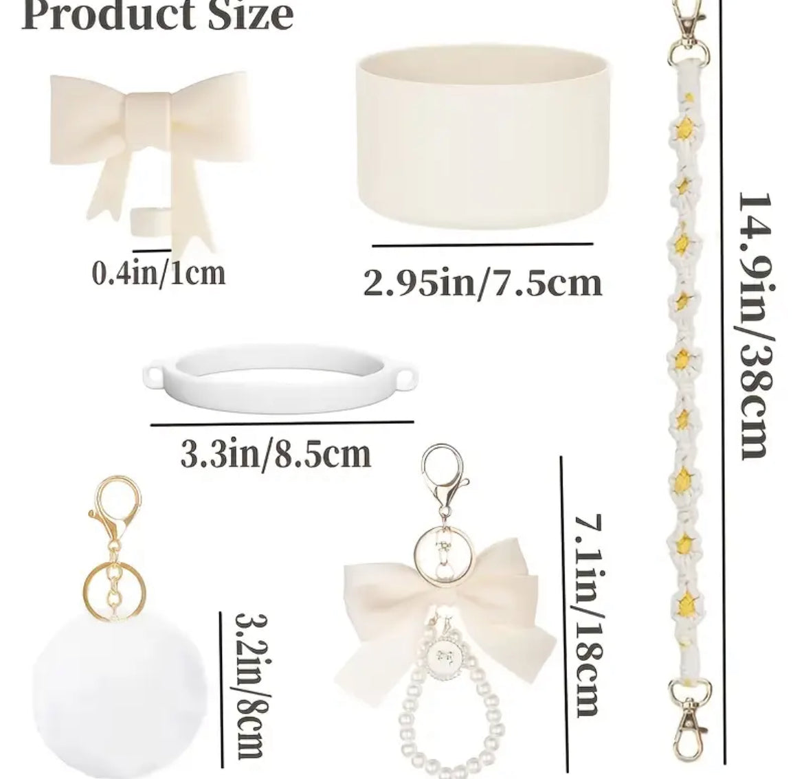 Set de accesorios 7 pc - Blanco marfil