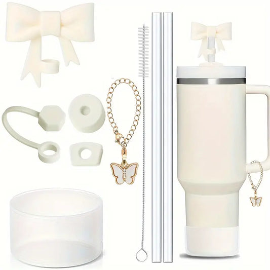 set accesorios blanco marfil - 9 pc - Lazito e Mariposa