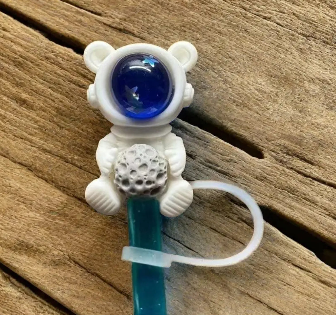 Protector de cañita astronauta y luna