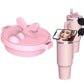 Tapa antiderrame  con soporte de celular -Rosa