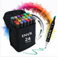 SET PLUMONES LETTERING ARTÍSTICO DE DOBLE PUNTA PACK DE 24 UNIDADES