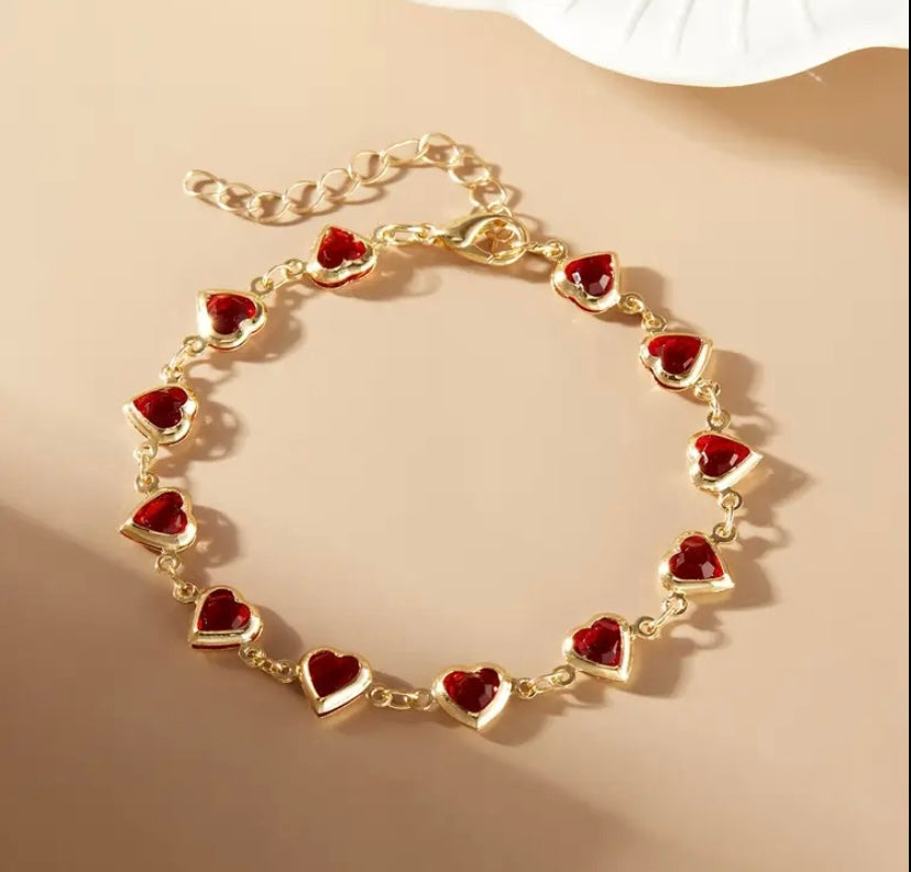 Pulsera Corazón  rojo