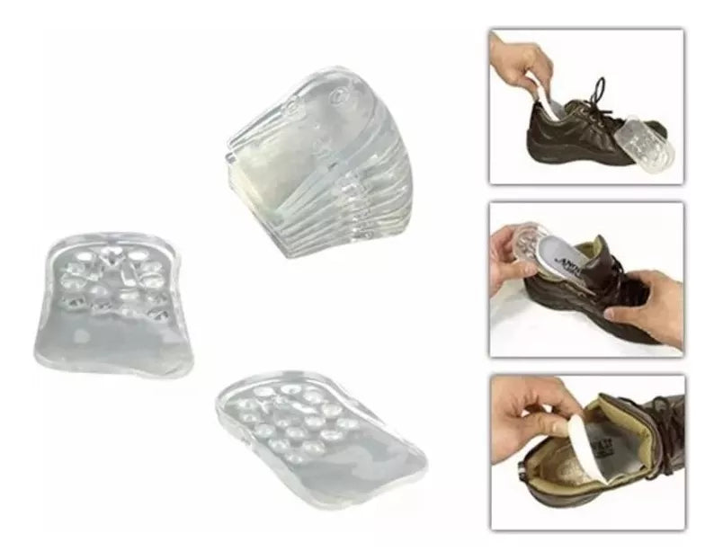 Plantilla Aumenta Estatura Discreta De Silicona Unisex Color Transparente Tamaño De La Plantilla Estándar( elevate )