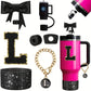 set de protectores black -7 pc