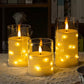 Vela con luces led
