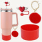 Kit protector de cañita corazón - Base & Pompom //3 pc // Red //