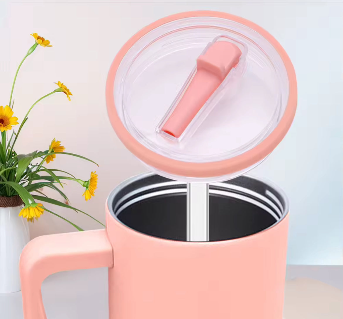 Tapa antiderrame acrílico Rosa // 30 onz + Sorbete