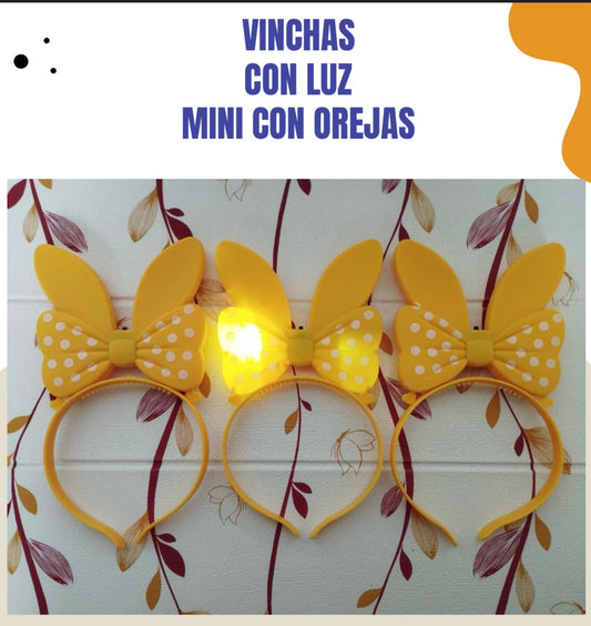 Vinchas con luz Mini con orejas
