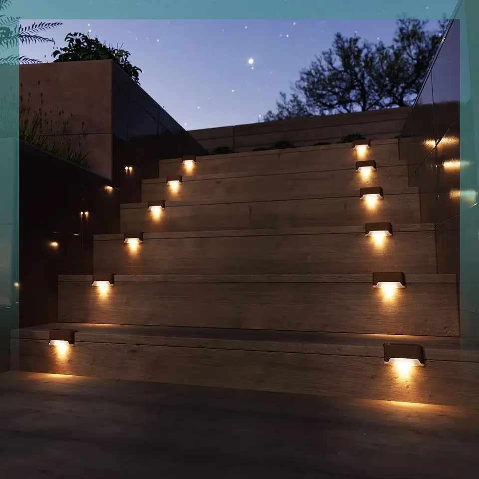Luz solar de escalones , jardín ( set de 4 unidades )
