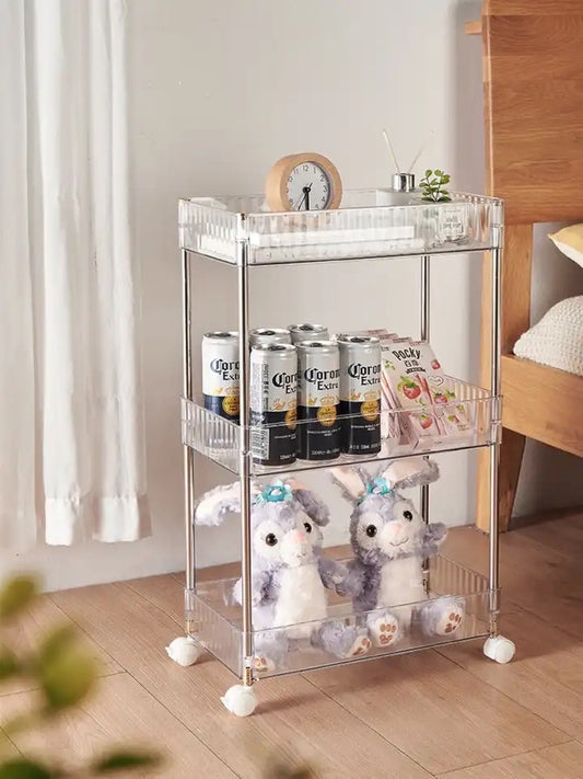 Organizador estante o Carrito transparente 3 niveles