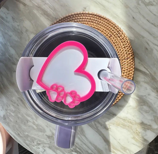 Placa de tapa de vaso corazón // 40 onz