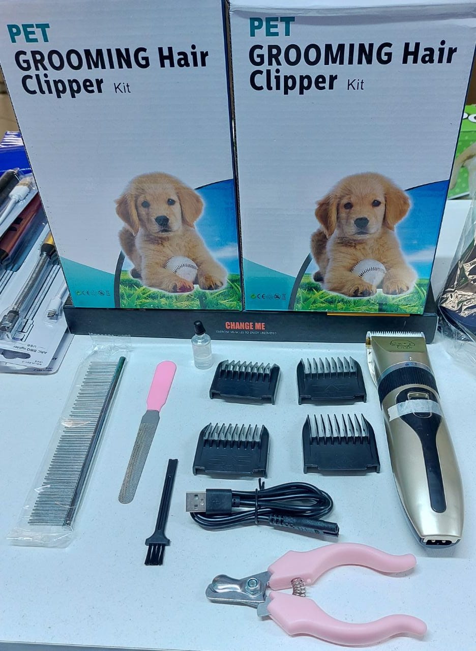 KIT CORTA PELO DE MASCOTA RECARGABLE
