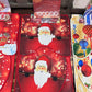 JUEGO 4 EN 1 NAVIDEÑO CON ALFOMBRA ANTIDESLIZANTE. PARA TAPA DE INODORO , TAPETE DE BAÑO BONITO Y BONITA CORTINA DE DUCHA IMPREMEABLE PAPA NOEL
