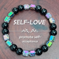 Pulsera Galvanizada  piedra rosa