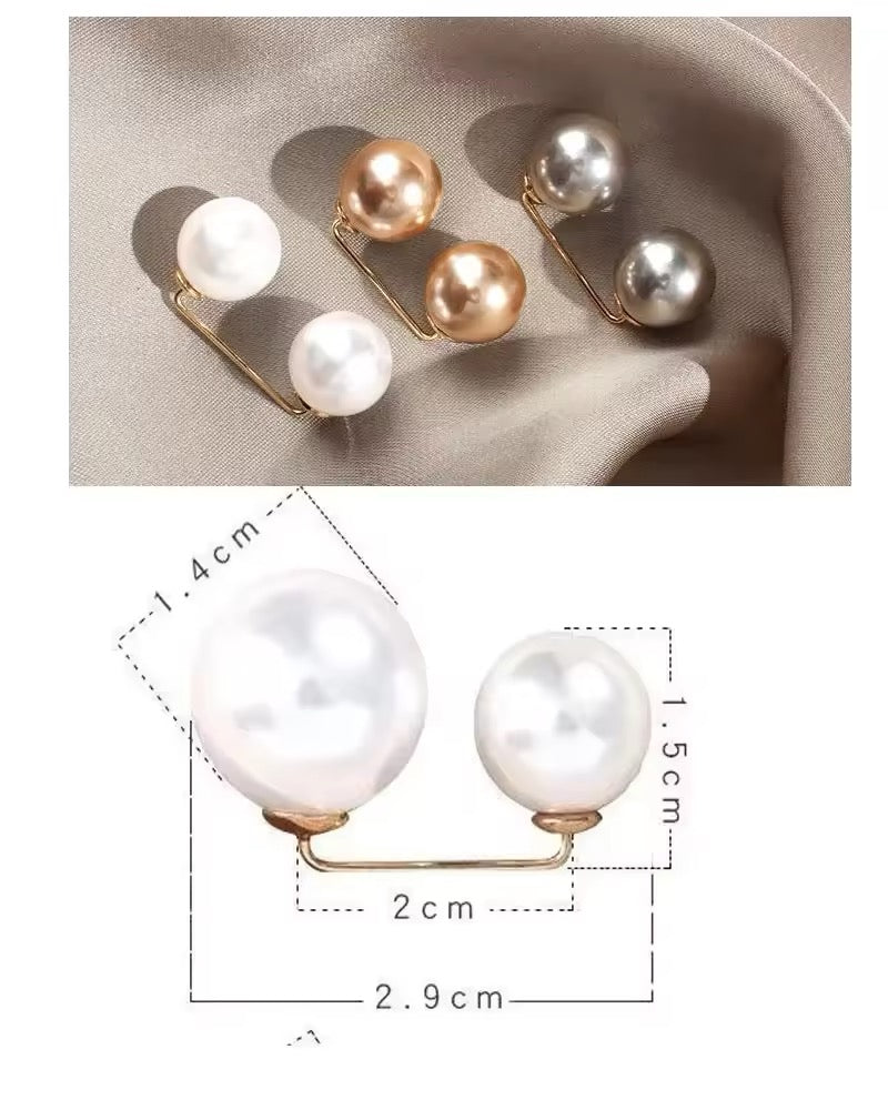 Broche doble perla