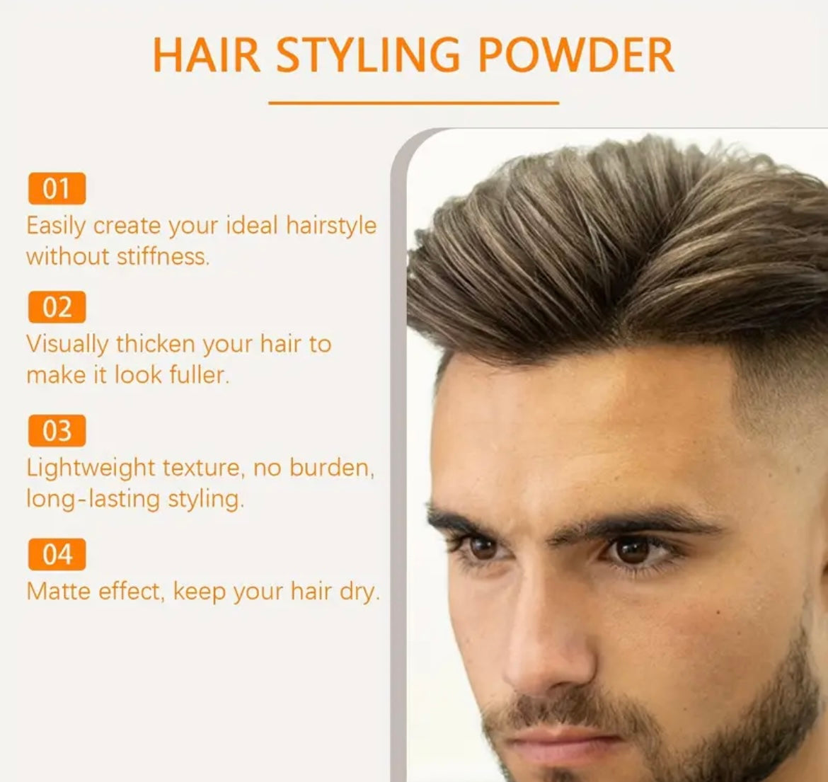 Polvo texturizador para hombres