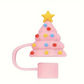 Protector de cañita Árbol de Navidad rosado