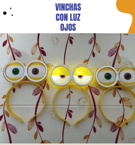 Vincha con luz ojos minion
