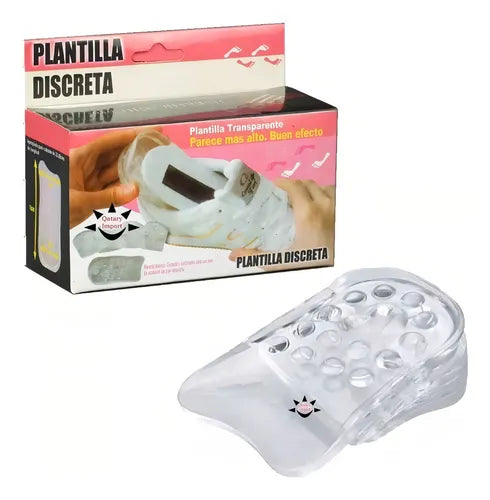 Plantilla Aumenta Estatura Discreta De Silicona Unisex Color Transparente Tamaño De La Plantilla Estándar( elevate )