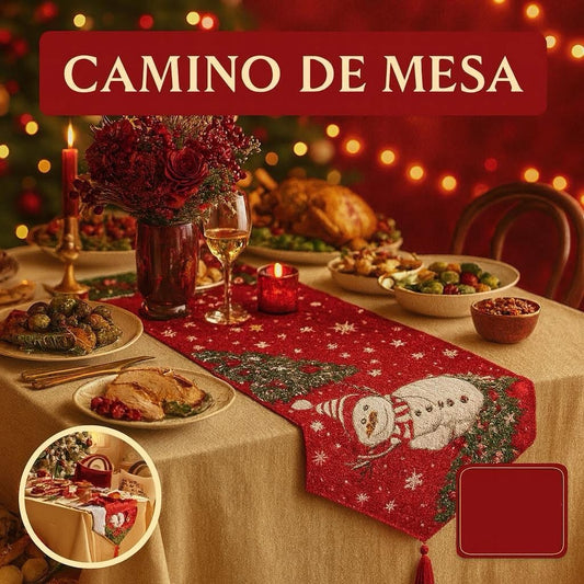 Camino de mesa navideño