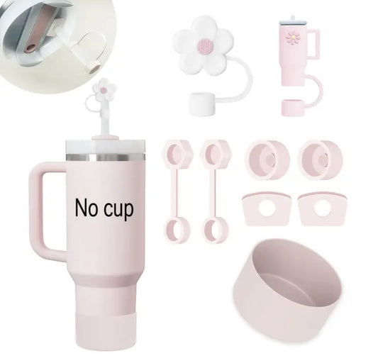 Set de 9 pc // Antiderrame //  Rosa