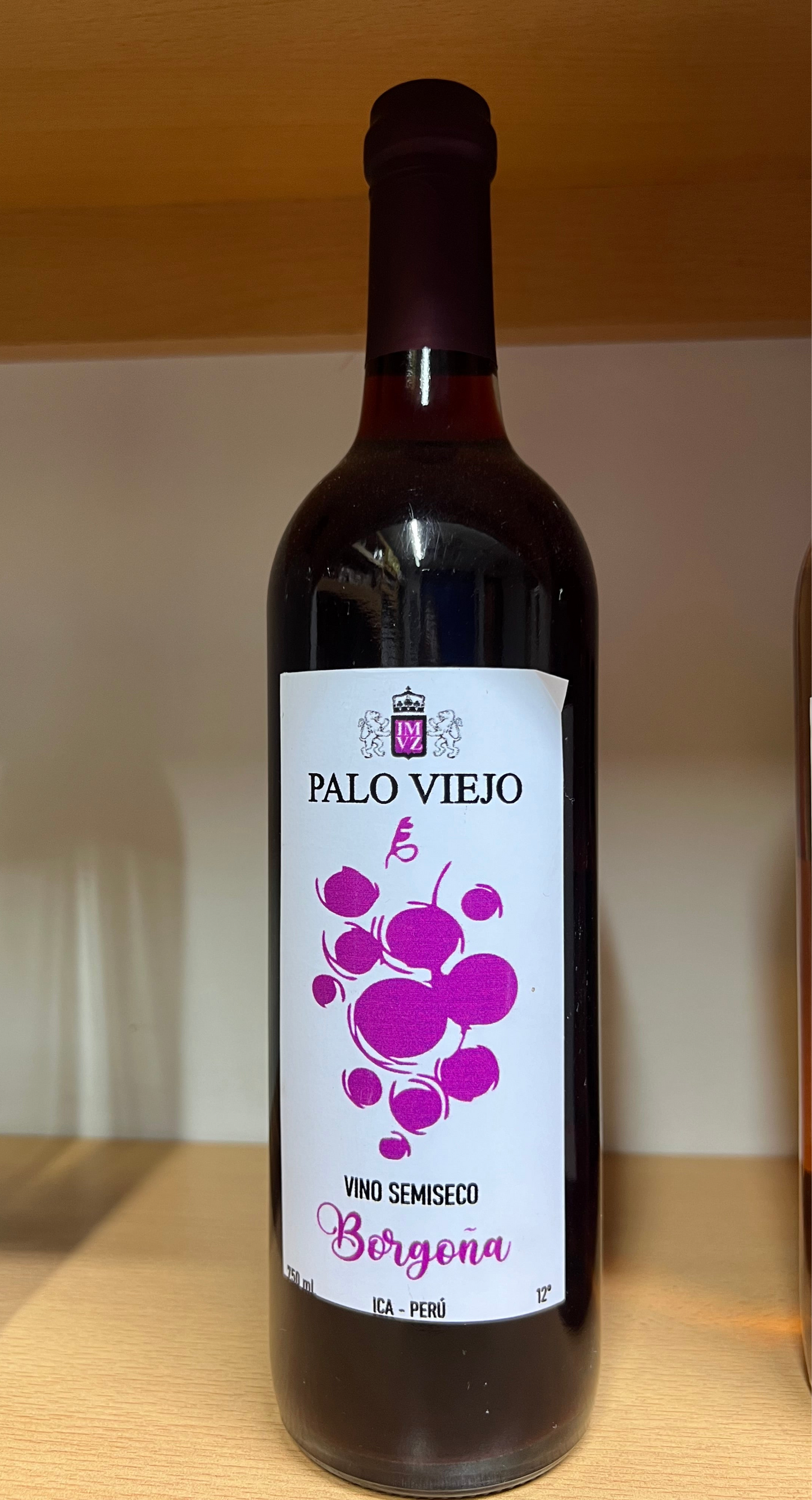 Vino semiseco - Palo Viejo  ( Borgoña -ICA)
